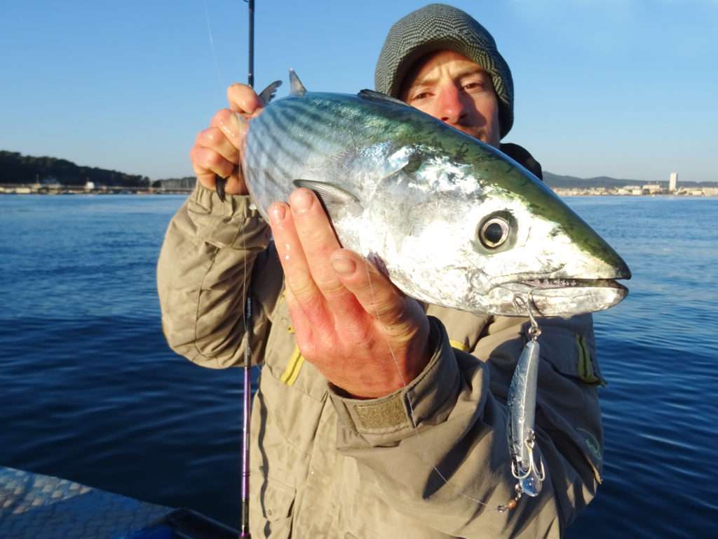 Vincent Goletto avec une belle pélamide prise au Mag Crystal 9 cm ! 