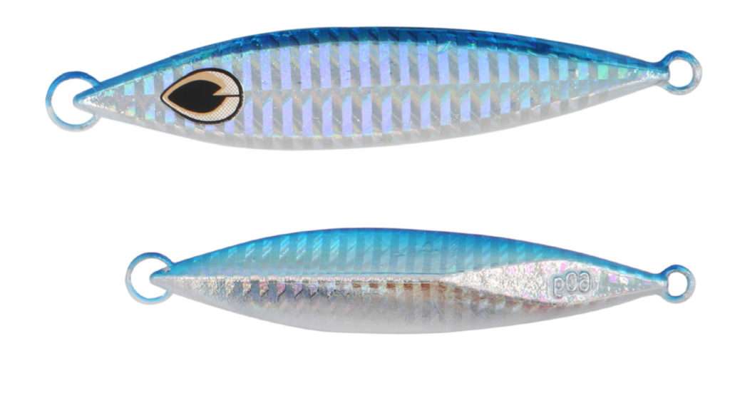 Casting jig Meiji Explorer Tackle et ses deux faces asymétriques