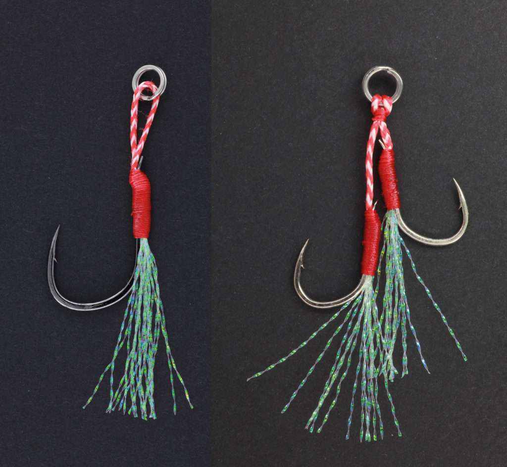 Les mini assist Explorer Tackle sont parfaits pour armer la Cuiller Anchois L-Jack !