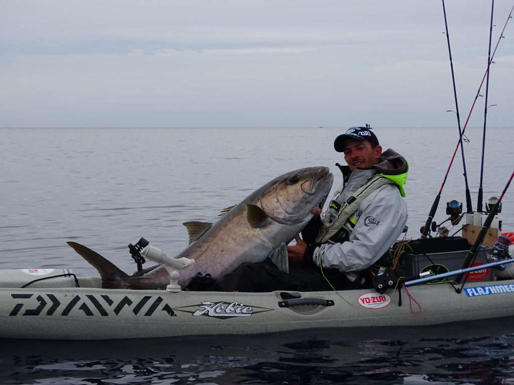 Impressionnante sériole pêchée par Vincent ! 