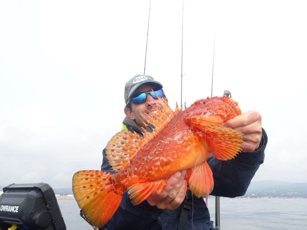 Vincent avec un superbe chapon pris à l’Explorer Shallow Explorer Tackle 