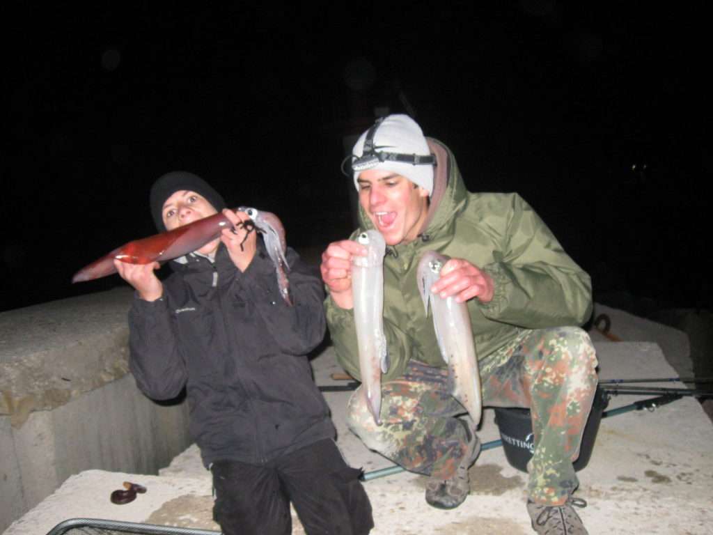 Les frères Goletto ont beaucoup pêché le calamar au bouchon ! 