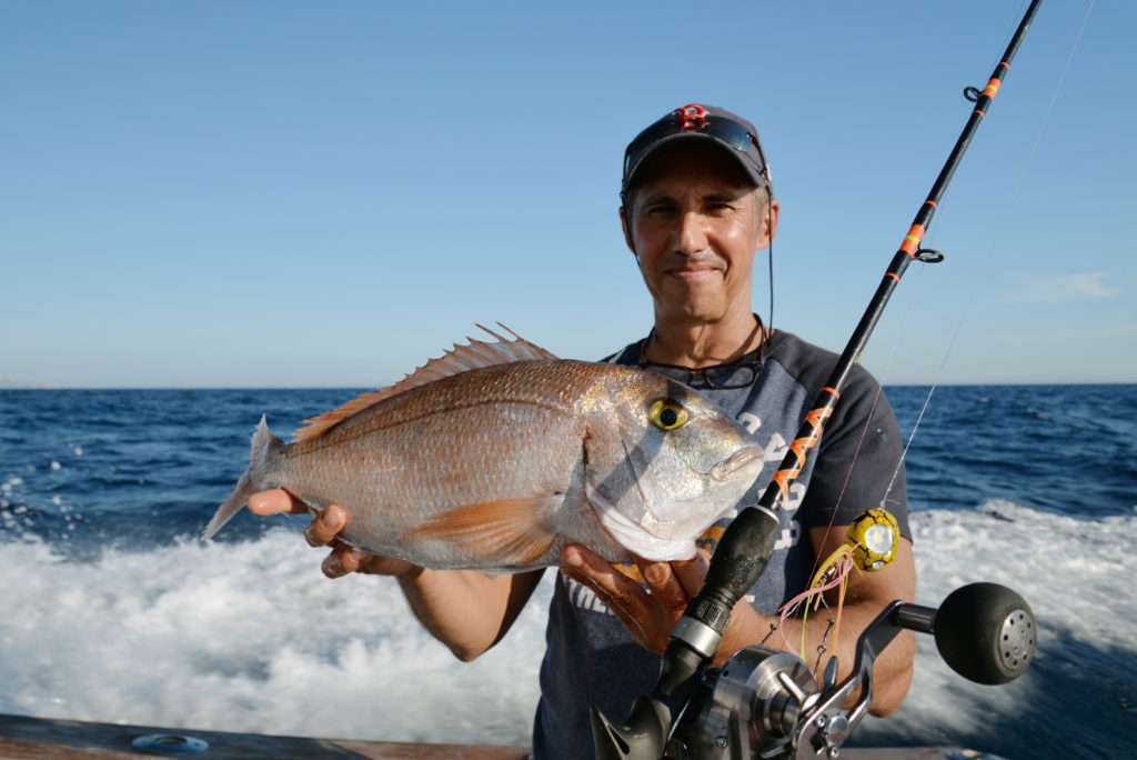 Pagre pris à 120 m de profondeur au Bunri Kab Explorer Tackle