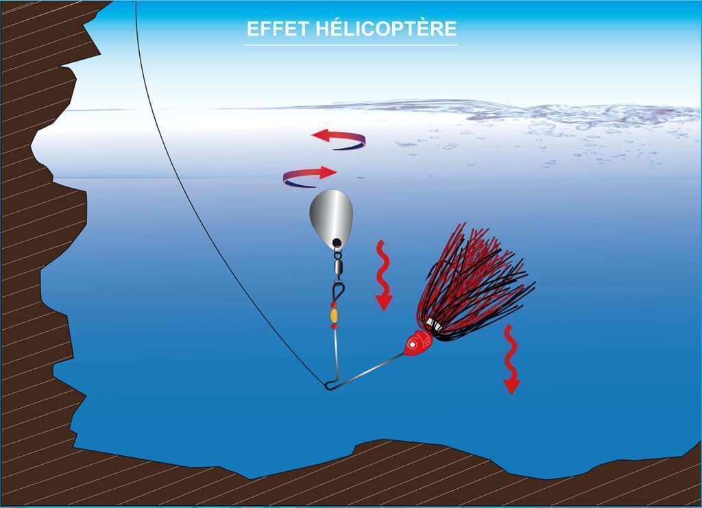 Spinnerbait : l'effet hélicoptère !